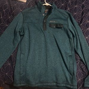 Medium Eddie Bauer Sweater/quarter button up Blue
